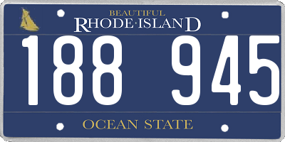 RI license plate 188945