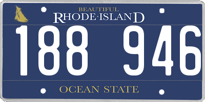 RI license plate 188946