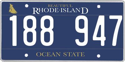 RI license plate 188947