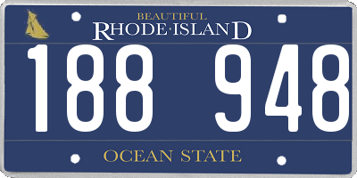 RI license plate 188948