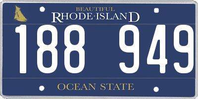 RI license plate 188949