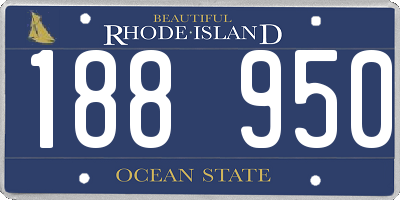 RI license plate 188950