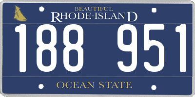 RI license plate 188951