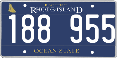 RI license plate 188955