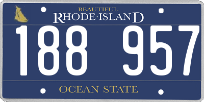 RI license plate 188957