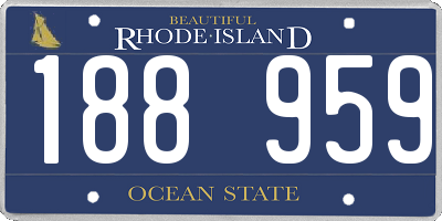 RI license plate 188959