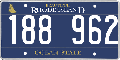 RI license plate 188962