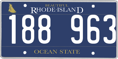 RI license plate 188963