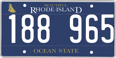RI license plate 188965