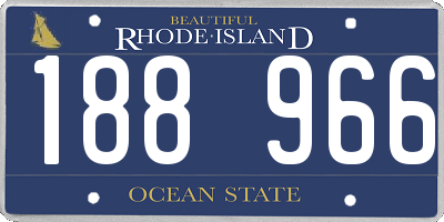 RI license plate 188966