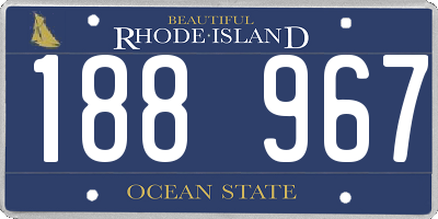 RI license plate 188967
