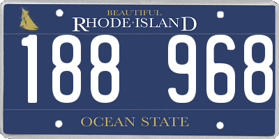 RI license plate 188968