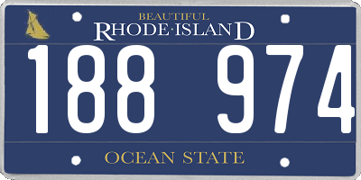 RI license plate 188974
