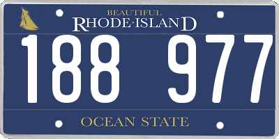 RI license plate 188977