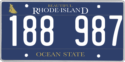 RI license plate 188987