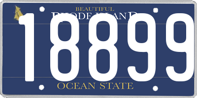 RI license plate 18899