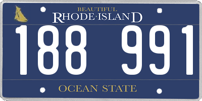 RI license plate 188991