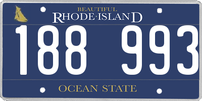 RI license plate 188993