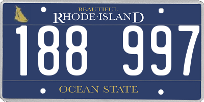 RI license plate 188997