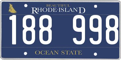 RI license plate 188998