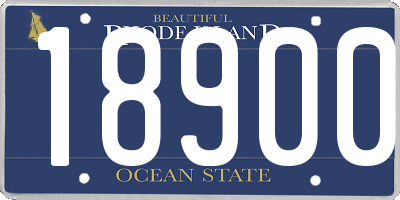 RI license plate 18900