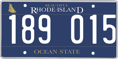 RI license plate 189015