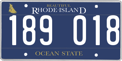 RI license plate 189018