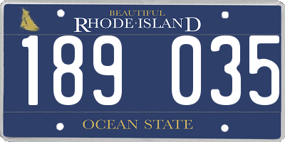 RI license plate 189035