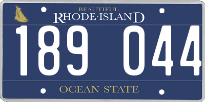 RI license plate 189044