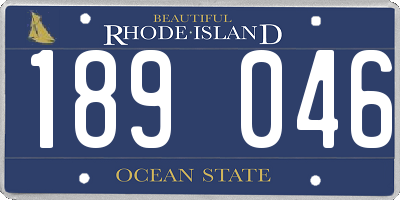 RI license plate 189046