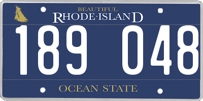 RI license plate 189048