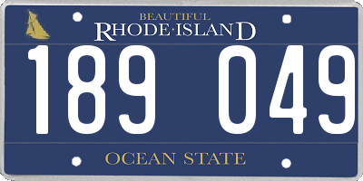 RI license plate 189049