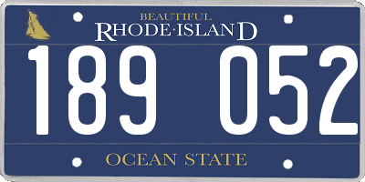 RI license plate 189052