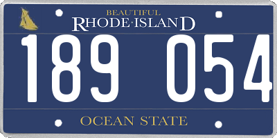 RI license plate 189054
