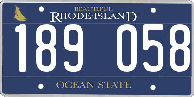 RI license plate 189058