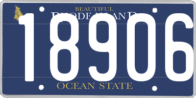 RI license plate 18906
