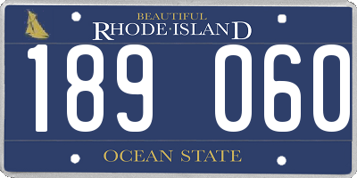 RI license plate 189060