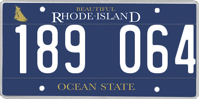 RI license plate 189064