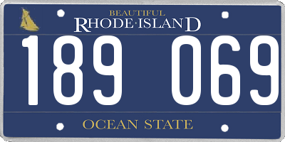 RI license plate 189069