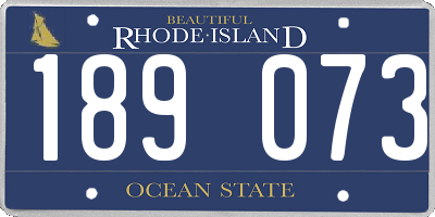 RI license plate 189073
