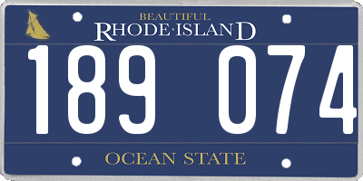 RI license plate 189074