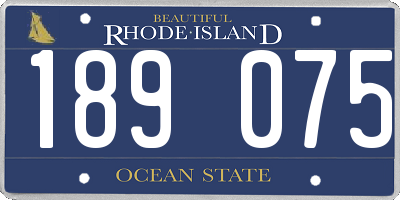 RI license plate 189075