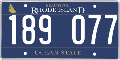 RI license plate 189077