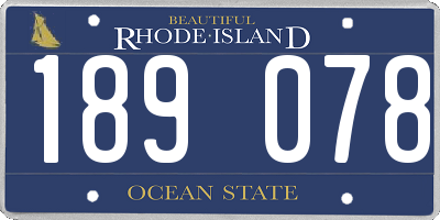 RI license plate 189078