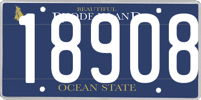RI license plate 18908