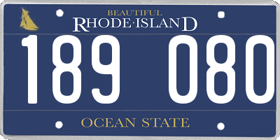 RI license plate 189080
