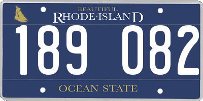 RI license plate 189082