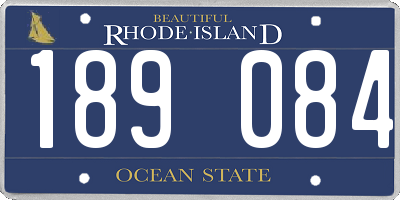 RI license plate 189084