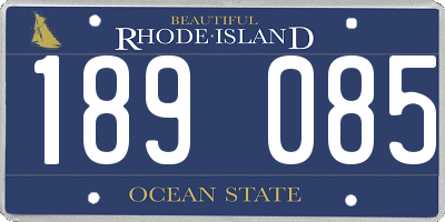 RI license plate 189085
