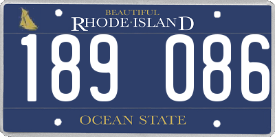 RI license plate 189086